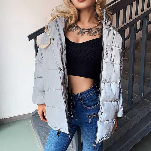 winter fashion reflective warm long coat womens jacket2020 club party shining loose outerwear mujer spring parka coat1, Black
winter fashion reflective warm long coat womens jacket2020 club party shining loose outerwear mujer spring parka coat1, Black
