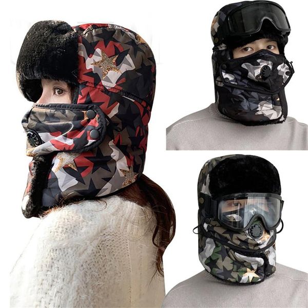 men and women winter warm and windproof ear protection goggles breathing hole mask face mask scarf camouflage lei feng hat, Black
men and women winter warm and windproof ear protection goggles breathing hole mask face mask scarf camouflage lei feng hat, Black