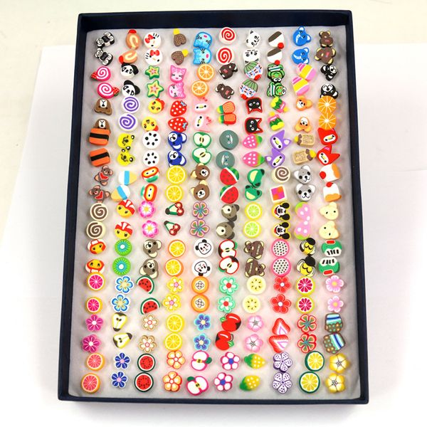 100 pairs of cartons hand sliced fruits and animals soft pottery earrings plastic needles factory direct sales, White
100 pairs of cartons hand sliced fruits and animals soft pottery earrings plastic needles factory direct sales, White