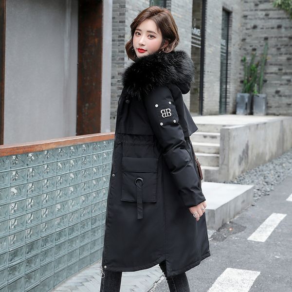 2021 new winter jacket women hooded collar cotton padded winter coat women warm zipper parka women jacket manteau femme iv6q, Black
2021 new winter jacket women hooded collar cotton padded winter coat women warm zipper parka women jacket manteau femme iv6q, Black