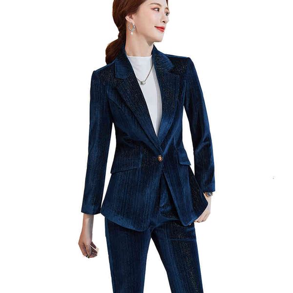 women's two piece pants arrival winter wine blue black ladies velvet pant suit women blazer jacket and trouser female formal office wor, White
women's two piece pants arrival winter wine blue black ladies velvet pant suit women blazer jacket and trouser female formal office wor, White