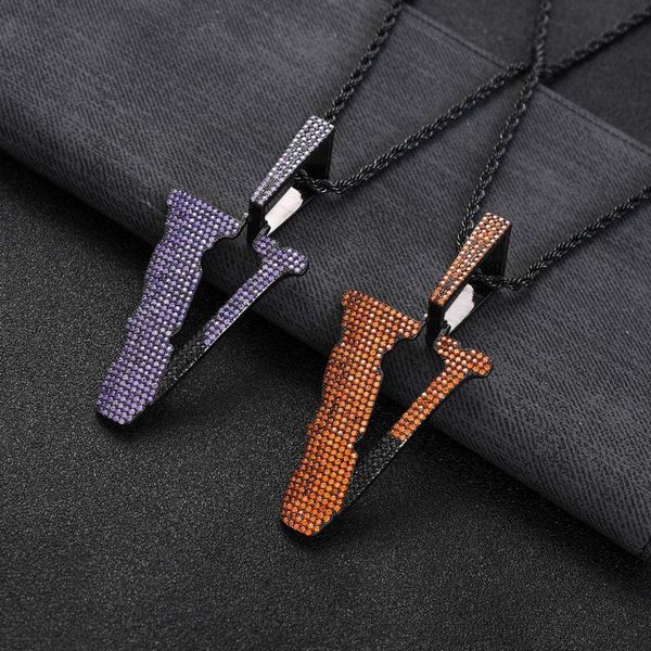 iced out letters pendant necklace with chain 4 colors zircon mens necklace fashion multicolor hip hop jewelry for gifts, Silver
iced out letters pendant necklace with chain 4 colors zircon mens necklace fashion multicolor hip hop jewelry for gifts, Silver