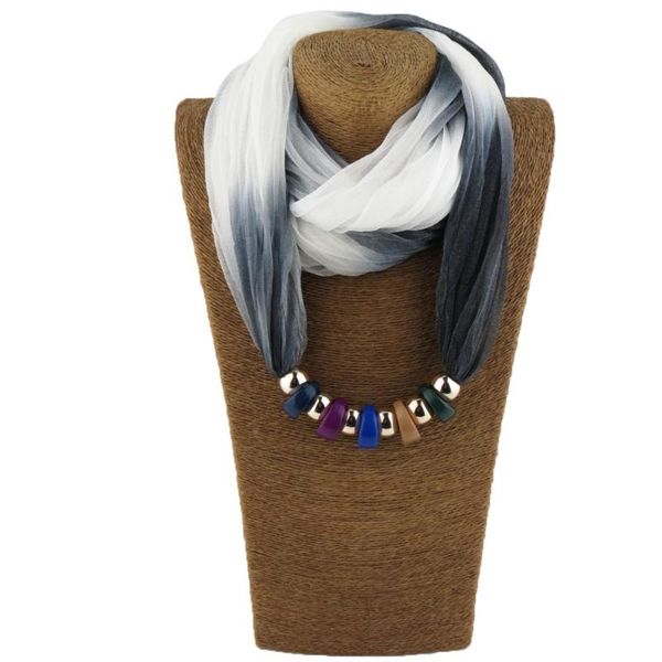 pendant necklaces painted gradient colors multicolors resin scarf women spring and autumn long shawl silk necklace wf02, Silver
pendant necklaces painted gradient colors multicolors resin scarf women spring and autumn long shawl silk necklace wf02, Silver