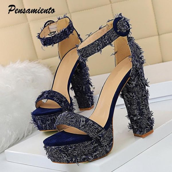 pensamiento super high heels women sandals fashion platform wedges denim cloth gladiator sandals summer shoes sandalias mujer, Black
pensamiento super high heels women sandals fashion platform wedges denim cloth gladiator sandals summer shoes sandalias mujer, Black