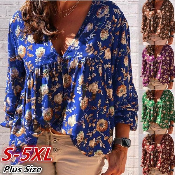 women autumn/spring floral print blouse casual v neck long sleeve ladies pullover blouses shirts streetwear plus size blusas 5xl, White
women autumn/spring floral print blouse casual v neck long sleeve ladies pullover blouses shirts streetwear plus size blusas 5xl, White