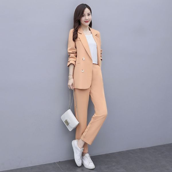 h4k05 autumn small women's casual 2020 new suit style loose western pjsnc spring pants and autumn pants korean two-piece suit style, Gray
h4k05 autumn small women's casual 2020 new suit style loose western pjsnc spring pants and autumn pants korean two-piece suit style, Gray