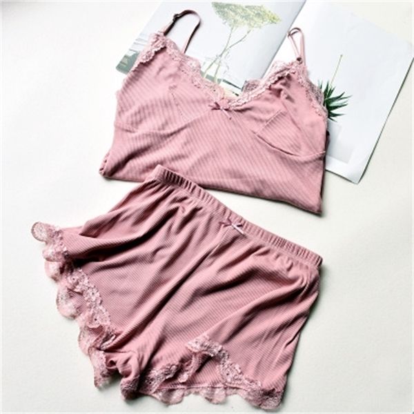 two piece cotton pajama set lace and shorts pyjamas spaghetti strap sleepwear high elastic pijama nightie home clothes q1217, Black;red
two piece cotton pajama set lace and shorts pyjamas spaghetti strap sleepwear high elastic pijama nightie home clothes q1217, Black;red