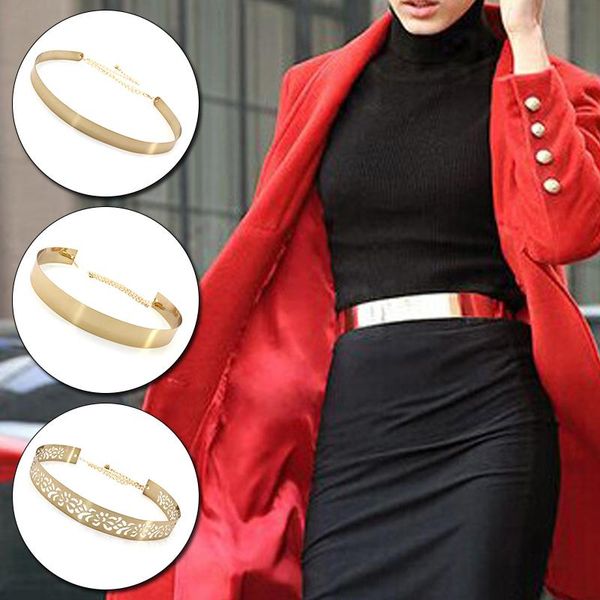 belts women fashion adjustable metal waist belt gold silver color all-match waistband lady's vintage coat dress wide chains, Black;brown
belts women fashion adjustable metal waist belt gold silver color all-match waistband lady's vintage coat dress wide chains, Black;brown