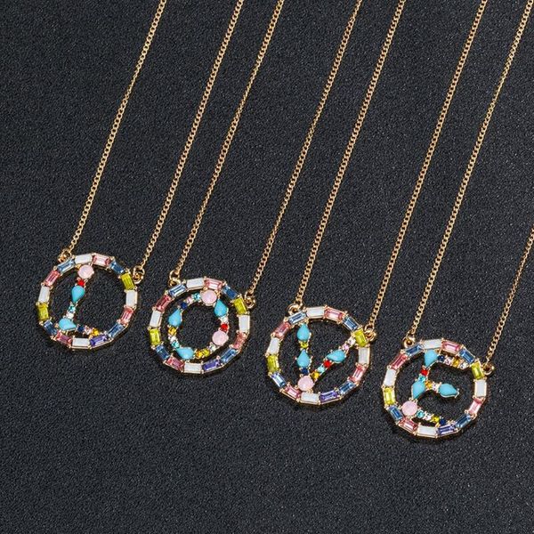pendant necklaces 2021 gold color round multicolor necklace letter name jewelry for women accessories gift girls, Silver
pendant necklaces 2021 gold color round multicolor necklace letter name jewelry for women accessories gift girls, Silver