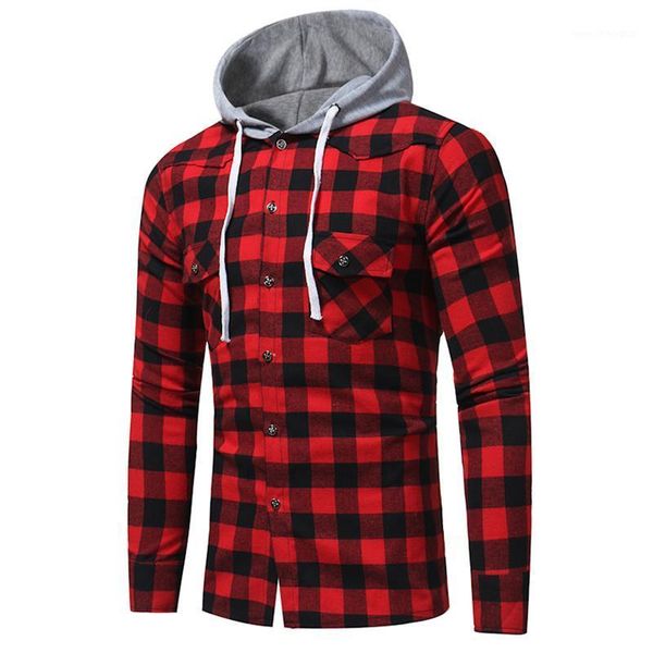 men's casual shirts 2021 autumn winter classic grid hooded long-sleeve shirt young male hoody jacket1, White;black
men's casual shirts 2021 autumn winter classic grid hooded long-sleeve shirt young male hoody jacket1, White;black