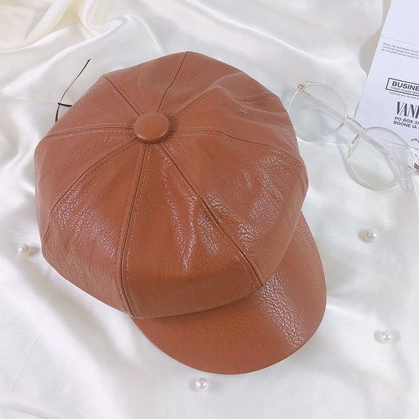 autumn and winter retro pu leather pointed beret female solid color octagonal cap literary style painter cap beret, Blue;gray
autumn and winter retro pu leather pointed beret female solid color octagonal cap literary style painter cap beret, Blue;gray