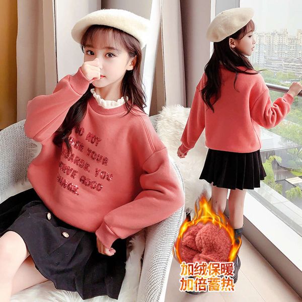 sweater girls' plush 2020 & amp; thickened new wear medium and large children's fashion outerwear korean girl's undershirt, Black
sweater girls' plush 2020 & amp; thickened new wear medium and large children's fashion outerwear korean girl's undershirt, Black