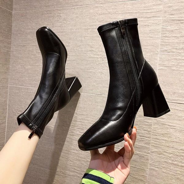 lady boots round toe boots-women shoes booties woman 2020 high heels ladies mid calf rubber autumn stiletto rock mid-calf, Black
lady boots round toe boots-women shoes booties woman 2020 high heels ladies mid calf rubber autumn stiletto rock mid-calf, Black