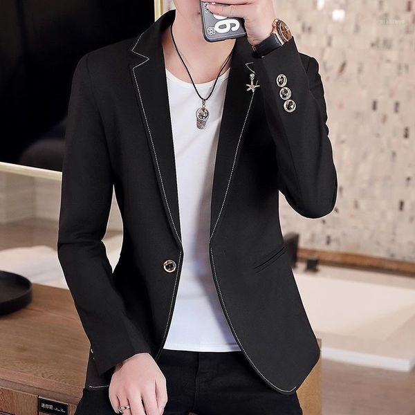 leisure suit male trend handsome wedding banquet black small suit formal dress korean edition slim man single western coat1, White;black
leisure suit male trend handsome wedding banquet black small suit formal dress korean edition slim man single western coat1, White;black