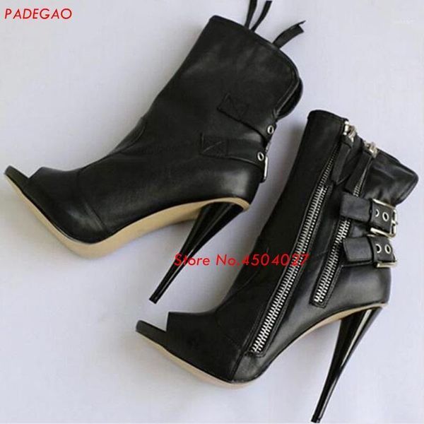 boots punk style buckle zipper gladiator shoes summer spike high heels fashion women open toe ankle boots1, Black
boots punk style buckle zipper gladiator shoes summer spike high heels fashion women open toe ankle boots1, Black