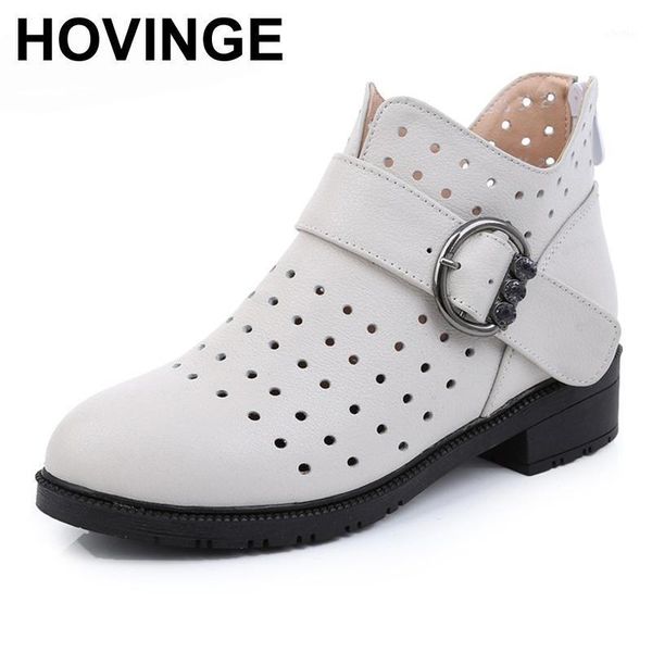 hovinge women boots genuine leather ankle boots hollow summer square high heel women shoes1, Black
hovinge women boots genuine leather ankle boots hollow summer square high heel women shoes1, Black