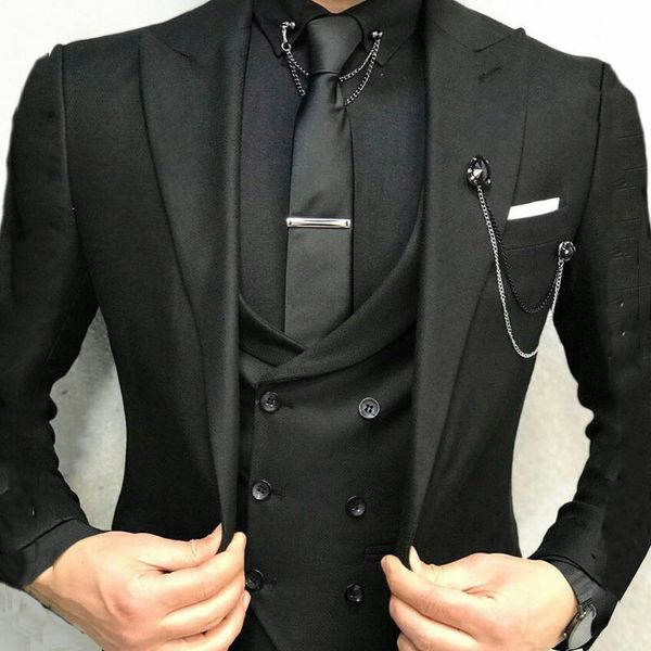 custom made black men suits for wedding suits man business blazers groom tuxedos slim fit terno masculino 3piece coat pants vest, White;black 
custom made black men suits for wedding suits man business blazers groom tuxedos slim fit terno masculino 3piece coat pants vest, White;black