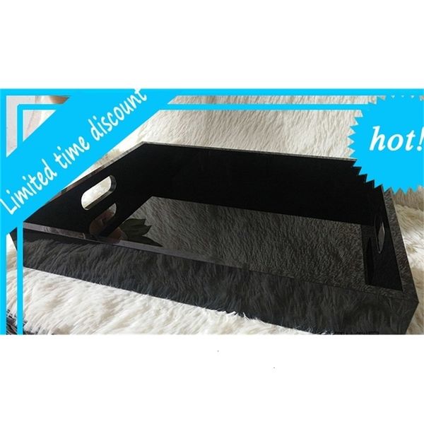 

luxury black acrylic lady make up deskjewelry organizer cc cosmetic storage perfume lipstick lip tray sorting box