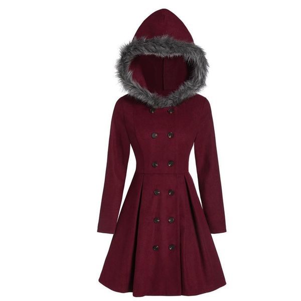 autumn winter overcoat women princess swing hooded fur slim double breasted mid-length coat female, Tan;black
autumn winter overcoat women princess swing hooded fur slim double breasted mid-length coat female, Tan;black