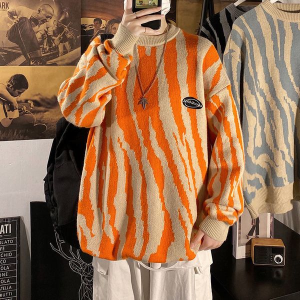 fashion autumn new sweater lovers wear men's and women's zebra print pullover sale, White;black
fashion autumn new sweater lovers wear men's and women's zebra print pullover sale, White;black