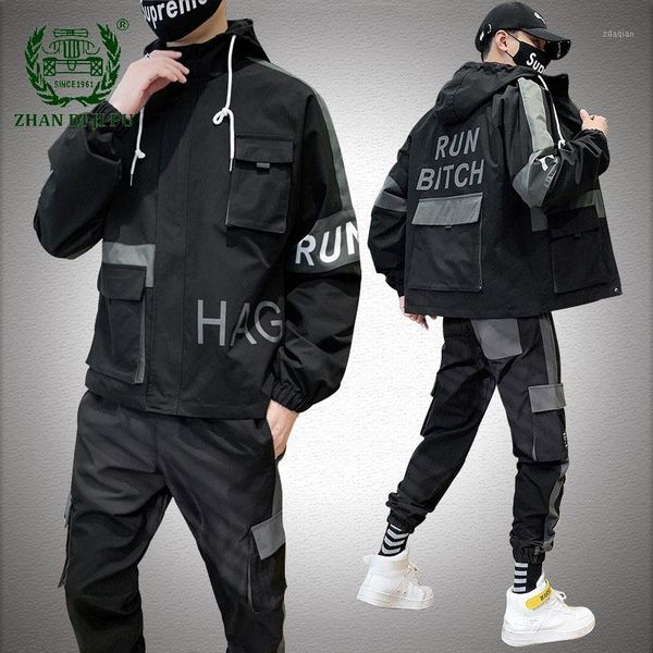 men's tracksuits streetwear cargo jackets sets men patchwork letter printed sportswear mens hip hop hooded jacket+multi-pocket pants 2, Gray
men's tracksuits streetwear cargo jackets sets men patchwork letter printed sportswear mens hip hop hooded jacket+multi-pocket pants 2, Gray