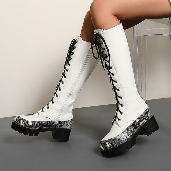 autumn winter fashion knee high boots women platform square heel martin boots ladies comfort round toe zipper shoes woman, Black
autumn winter fashion knee high boots women platform square heel martin boots ladies comfort round toe zipper shoes woman, Black