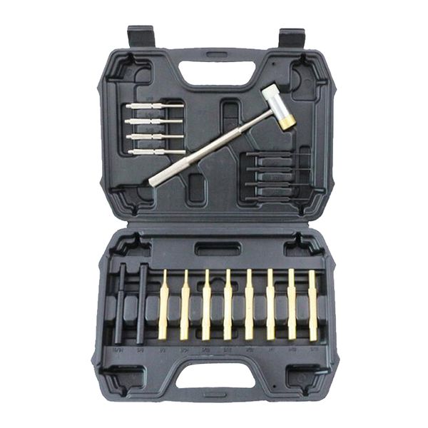 1set/19pcs professional pin punch set brass steel punch hammer for gunsmithing maintenance
1set/19pcs professional pin punch set brass steel punch hammer for gunsmithing maintenance