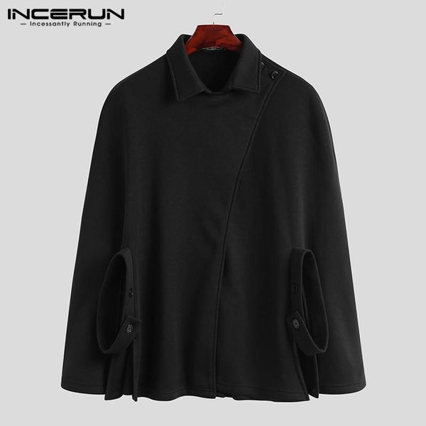 men's trench coats incerun men solid irregular 2021 fashion loose windbreakers male punk style ponchos streetwear cloak masculina 5xl, Tan;black
men's trench coats incerun men solid irregular 2021 fashion loose windbreakers male punk style ponchos streetwear cloak masculina 5xl, Tan;black