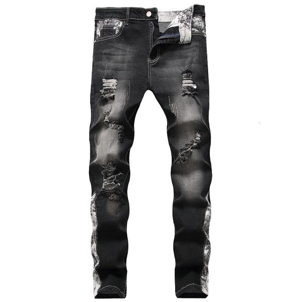 popular young men's ripped ny zipper slim fit casual trousers jeans men, Blue
popular young men's ripped ny zipper slim fit casual trousers jeans men, Blue