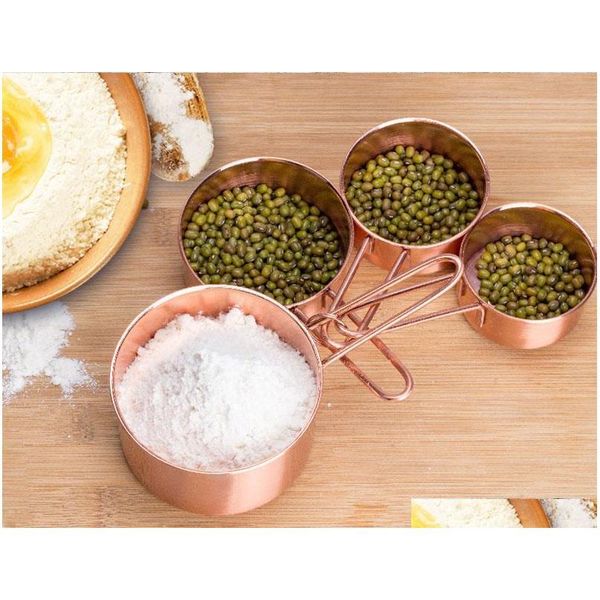 copper stainless steel measuring cups 4 pieces/lot kitchen tools making cakes and baking gauges measu jllnum comb2010
copper stainless steel measuring cups 4 pieces/lot kitchen tools making cakes and baking gauges measu jllnum comb2010