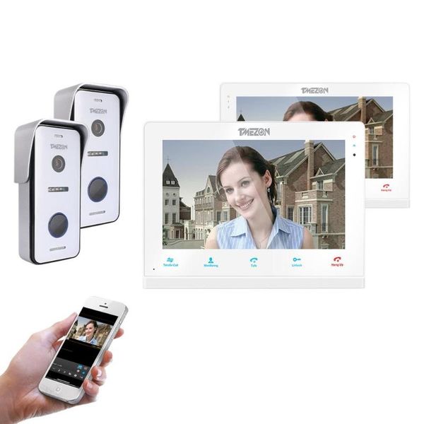 tmezon wireless/wifi smart ip video doorbell intercom system ,10 inch+7 inch screen monitor with 2x720p wired door phone camera
tmezon wireless/wifi smart ip video doorbell intercom system ,10 inch+7 inch screen monitor with 2x720p wired door phone camera