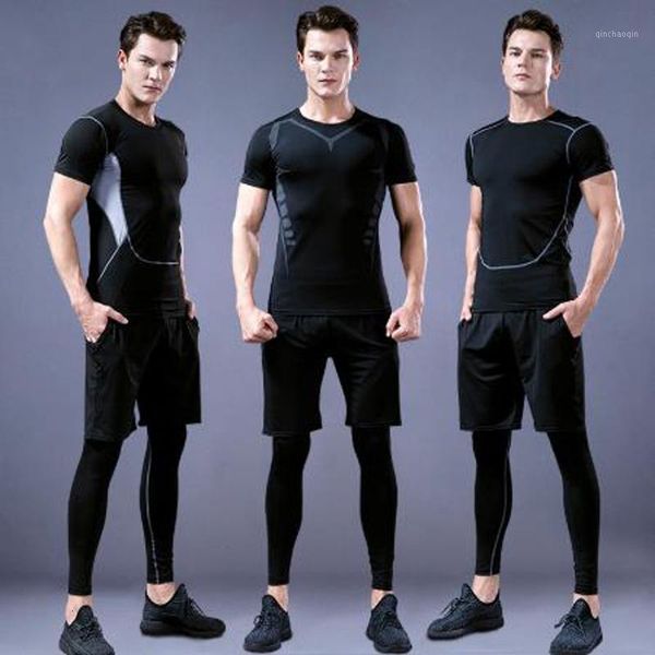 5 pcs/set men's tracksuit sports suit gym fitness compression clothes running jogging sport wear exercise workout tights1, Black;blue
5 pcs/set men's tracksuit sports suit gym fitness compression clothes running jogging sport wear exercise workout tights1, Black;blue