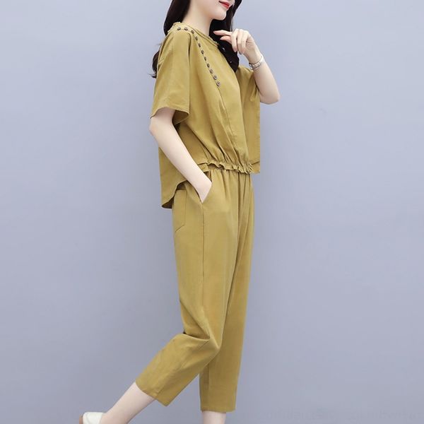mybvn women's suit and summer casual new cotton cotton linen 2020 fashion western style younger sister style mature light large size li, Gray
mybvn women's suit and summer casual new cotton cotton linen 2020 fashion western style younger sister style mature light large size li, Gray