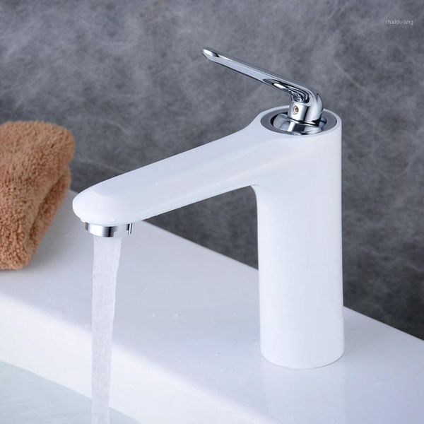 bathroom basin faucet total brass deck basin faucet single hole tap black/white/silver and cold water mixer taps sink1
bathroom basin faucet total brass deck basin faucet single hole tap black/white/silver and cold water mixer taps sink1