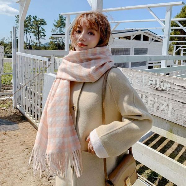 scarves small houndstooth scarf for women autumn and winter long thick couple students warm all-matching imitation wool tassel, Blue;gray
scarves small houndstooth scarf for women autumn and winter long thick couple students warm all-matching imitation wool tassel, Blue;gray