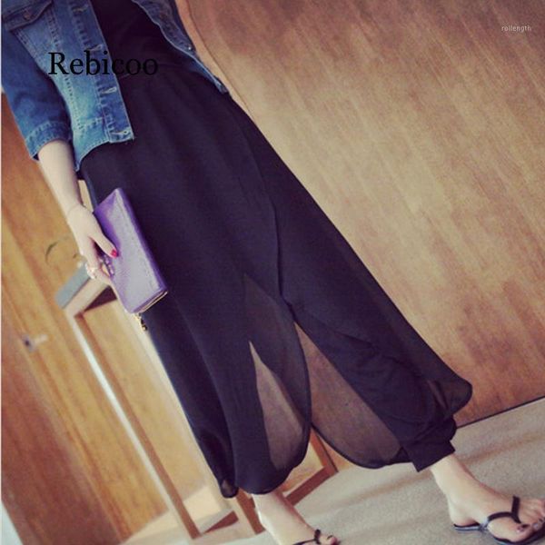 women high waist chiffon skirts pants wide leg black solid long trousers skirt ladies summer autumn loose bottoms female1, Black;white
women high waist chiffon skirts pants wide leg black solid long trousers skirt ladies summer autumn loose bottoms female1, Black;white