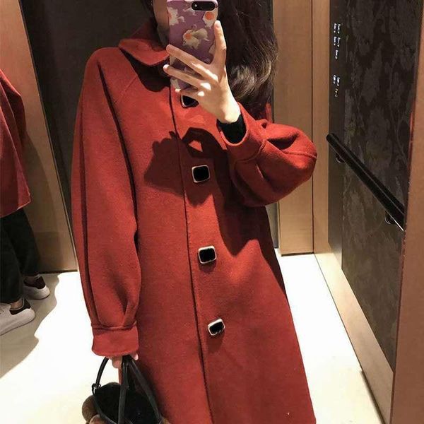 women's wool & blends ewq double-sided all-match 2021 winter autumn turn-down collar single-breasted red black woolen coat for women 2a
women's wool & blends ewq double-sided all-match 2021 winter autumn turn-down collar single-breasted red black woolen coat for women 2a