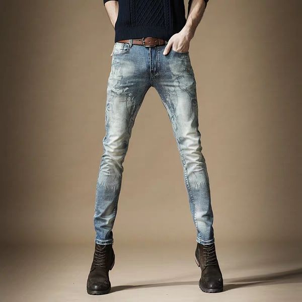 new fashion 2020 men's male casual light blue jeans brand korean street trend abstract old elastic slim trousers
new fashion 2020 men's male casual light blue jeans brand korean street trend abstract old elastic slim trousers