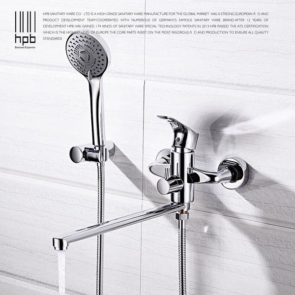 hpb brass bathtub faucets bathroom bathtub faucets sets bath shower mixer with hand shower single handle and cold dr5a031