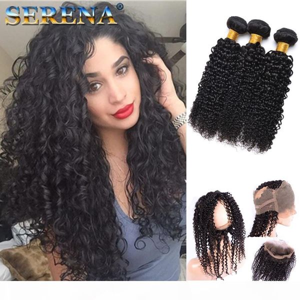 360 lace frontal with bundles brazilian curly wave hair weaves closure black color virgin human hair bundle with lace frontal 360 closure, Black;brown
360 lace frontal with bundles brazilian curly wave hair weaves closure black color virgin human hair bundle with lace frontal 360 closure, Black;brown