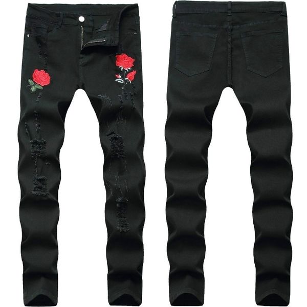 rose embroidery jeans men brand new mens stretchy ripped biker denim pants trousers casual slim elastic black pencil pants 201111, Blue
rose embroidery jeans men brand new mens stretchy ripped biker denim pants trousers casual slim elastic black pencil pants 201111, Blue