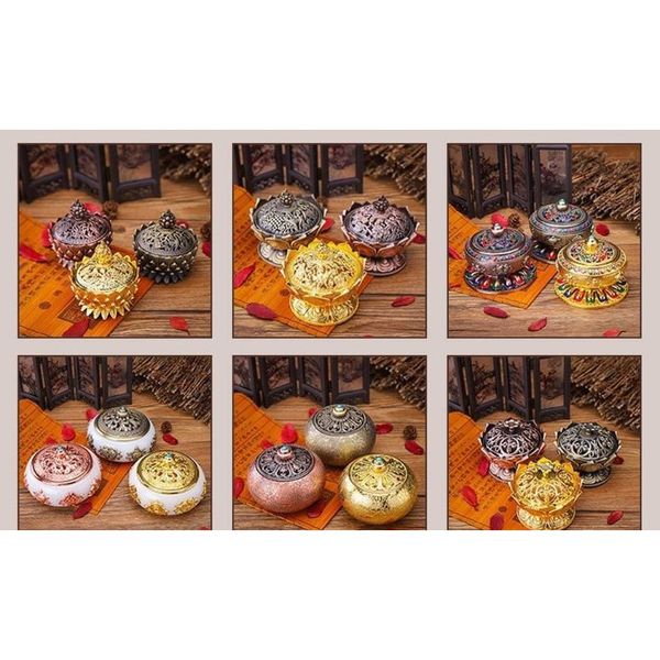 alloy hollow cover aromatherapy furnace lotus shaped incense burners double dragon ear treasures fill the home censers
alloy hollow cover aromatherapy furnace lotus shaped incense burners double dragon ear treasures fill the home censers