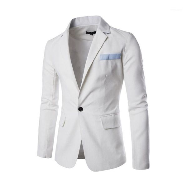 2021 new brand clothing spring one button men blazer solid color slim fit costume homme suit jacket masculine blazer1, White;black
2021 new brand clothing spring one button men blazer solid color slim fit costume homme suit jacket masculine blazer1, White;black