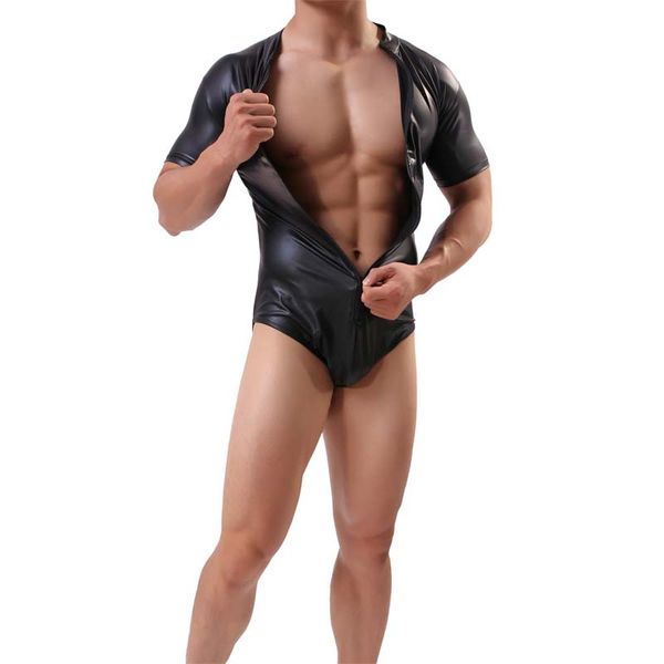 3pieces/lot mens zipper bodysuit jumpsuit underwear imitation leather body shaper leotard clubwear body suits, Black;white
3pieces/lot mens zipper bodysuit jumpsuit underwear imitation leather body shaper leotard clubwear body suits, Black;white