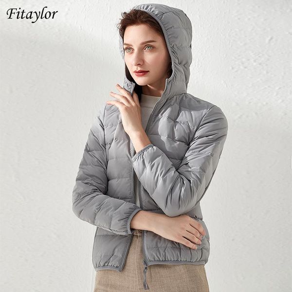 women's down & parkas fitaylor 2021 autumn winter women ultra light short coat 90% white duck hooded slim zipper snow jacket outwear, Black
women's down & parkas fitaylor 2021 autumn winter women ultra light short coat 90% white duck hooded slim zipper snow jacket outwear, Black