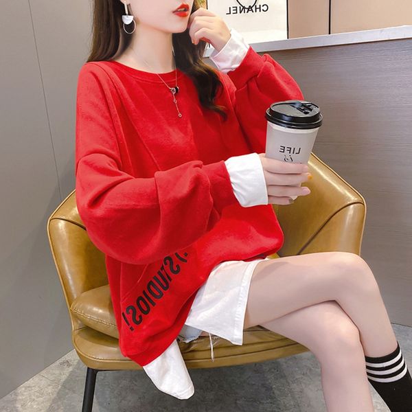 осень 2020 новой корейская версии супер горячий цик поддельных два писем женщин напечатанной сверху для сыпучего большого top coat размера f, Black 
осень 2020 новой корейская версии супер горячий цик поддельных два писем женщин напечатанной сверху для сыпучего большого top coat размера f, Black