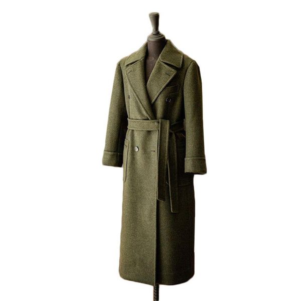 men's suits & blazers handsome wool men one piece custom made dark green lapel royal formal thick business long coat, White;black
men's suits & blazers handsome wool men one piece custom made dark green lapel royal formal thick business long coat, White;black