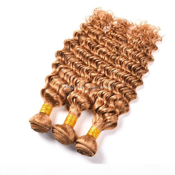 brazilian human virgin hair deep wave hair bundles #27 pure color honey blonde deep curly weave hair extensions for black woman, Black;brown
brazilian human virgin hair deep wave hair bundles #27 pure color honey blonde deep curly weave hair extensions for black woman, Black;brown