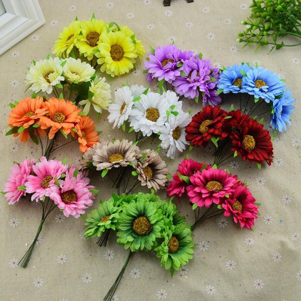 6pcs gerbera silk artificial flowers handmade flower bouquet diy craft wreath accessories wedding home decoration
6pcs gerbera silk artificial flowers handmade flower bouquet diy craft wreath accessories wedding home decoration