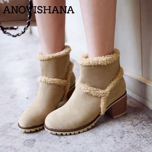 anovishana warm ankle boots for women flock winter snow boots female high heels shoes short boot bota feminina botas mujer s706d, Black
anovishana warm ankle boots for women flock winter snow boots female high heels shoes short boot bota feminina botas mujer s706d, Black